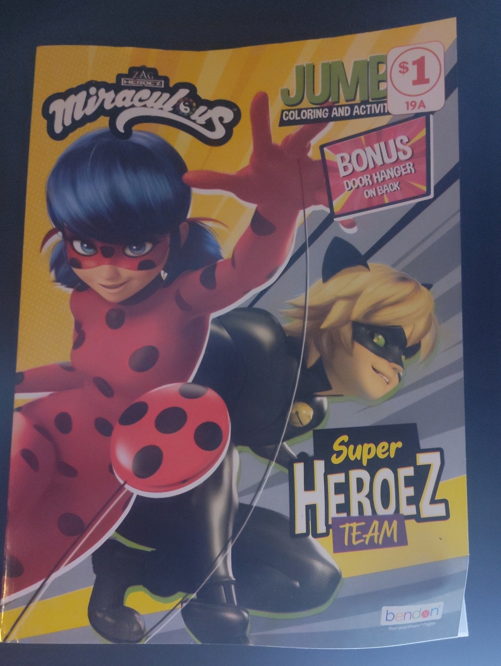 Miraculous Super Heroez Team Jumbo Coloring Book - Red, Black, Yellow